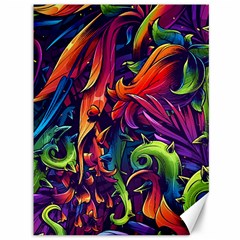 Colorful Floral Patterns, Abstract Floral Background Canvas 36  x 48 