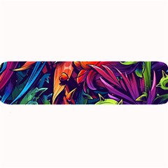 Colorful Floral Patterns, Abstract Floral Background Large Bar Mat