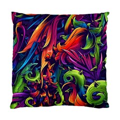 Colorful Floral Patterns, Abstract Floral Background Standard Cushion Case (Two Sides)