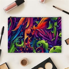 Colorful Floral Patterns, Abstract Floral Background Cosmetic Bag (Large)