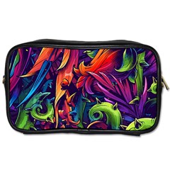 Colorful Floral Patterns, Abstract Floral Background Toiletries Bag (One Side)