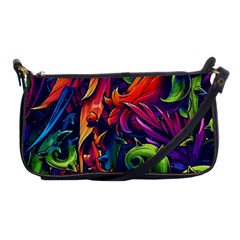 Colorful Floral Patterns, Abstract Floral Background Shoulder Clutch Bag