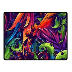 Colorful Floral Patterns, Abstract Floral Background Fleece Blanket (Small)