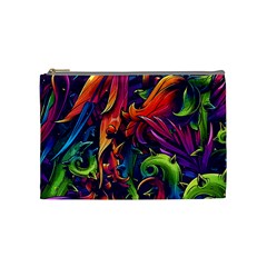 Colorful Floral Patterns, Abstract Floral Background Cosmetic Bag (medium) by nateshop