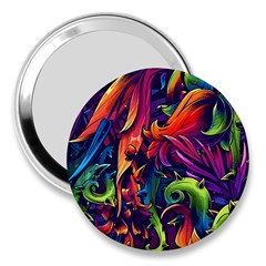 Colorful Floral Patterns, Abstract Floral Background 3  Handbag Mirrors