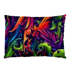 Colorful Floral Patterns, Abstract Floral Background Pillow Case (two Sides) by nateshop