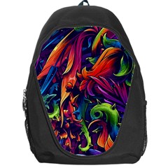 Colorful Floral Patterns, Abstract Floral Background Backpack Bag