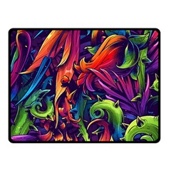 Colorful Floral Patterns, Abstract Floral Background Two Sides Fleece Blanket (Small)