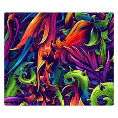 Colorful Floral Patterns, Abstract Floral Background Two Sides Premium Plush Fleece Blanket (Small)