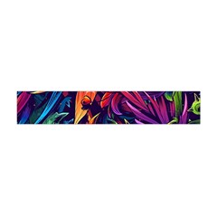 Colorful Floral Patterns, Abstract Floral Background Premium Plush Fleece Scarf (Mini)