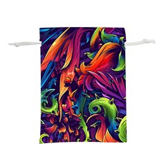 Colorful Floral Patterns, Abstract Floral Background Lightweight Drawstring Pouch (S)