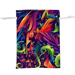 Colorful Floral Patterns, Abstract Floral Background Lightweight Drawstring Pouch (XL)