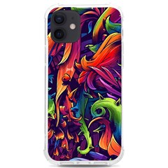 Colorful Floral Patterns, Abstract Floral Background iPhone 12/12 Pro TPU UV Print Case