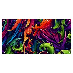 Colorful Floral Patterns, Abstract Floral Background Banner and Sign 8  x 4 