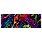 Colorful Floral Patterns, Abstract Floral Background Banner and Sign 9  x 3  Front