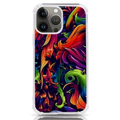 Colorful Floral Patterns, Abstract Floral Background iPhone 13 Pro Max TPU UV Print Case