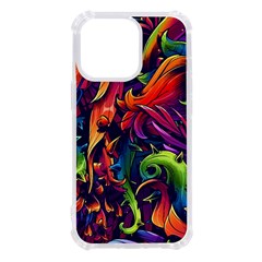 Colorful Floral Patterns, Abstract Floral Background Iphone 13 Pro Tpu Uv Print Case