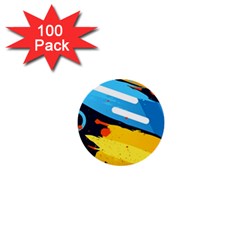 Colorful Paint Strokes 1  Mini Buttons (100 Pack)  by nateshop