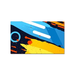 Colorful Paint Strokes Sticker (rectangular) by nateshop