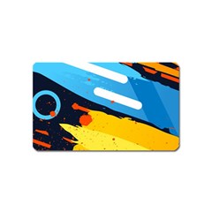 Colorful Paint Strokes Magnet (name Card) by nateshop