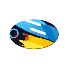 Colorful Paint Strokes Sticker (oval) by nateshop