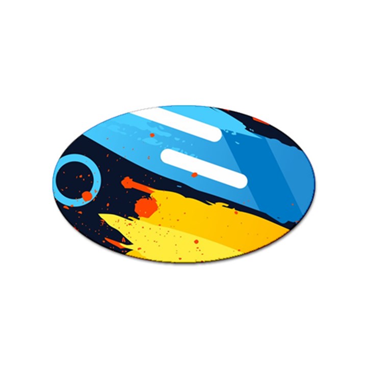 Colorful Paint Strokes Sticker Oval (100 pack)