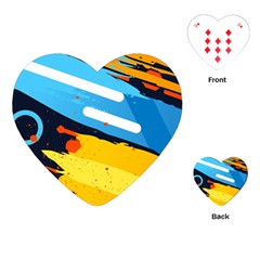 Colorful Paint Strokes Playing Cards Single Design (heart) by nateshop