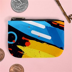 Colorful Paint Strokes Mini Coin Purse by nateshop