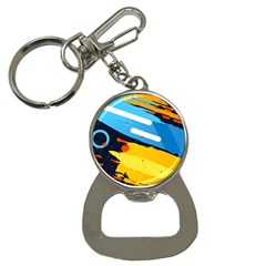 Colorful Paint Strokes Bottle Opener Key Chain by nateshop