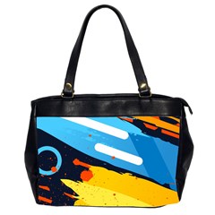 Colorful Paint Strokes Oversize Office Handbag (2 Sides) by nateshop