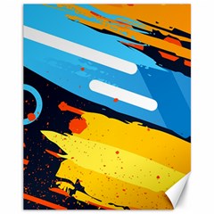 Colorful Paint Strokes Canvas 11  X 14  by nateshop