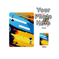 Colorful Paint Strokes Playing Cards 54 Designs (mini) by nateshop