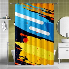 Colorful Paint Strokes Shower Curtain 48  X 72  (small)  by nateshop