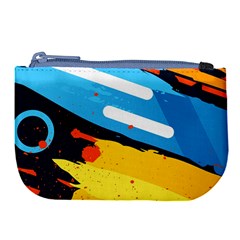 Colorful Paint Strokes Large Coin Purse by nateshop