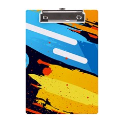 Colorful Paint Strokes A5 Acrylic Clipboard by nateshop