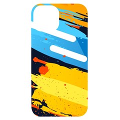 Colorful Paint Strokes Iphone 14 Black Uv Print Case by nateshop