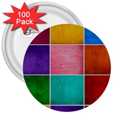 Colorful Squares, Abstract, Art, Background 3  Buttons (100 Pack)  by nateshop