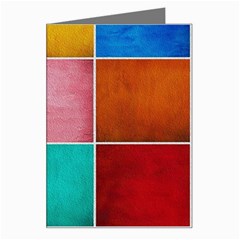 Colorful Squares, Abstract, Art, Background Greeting Card by nateshop