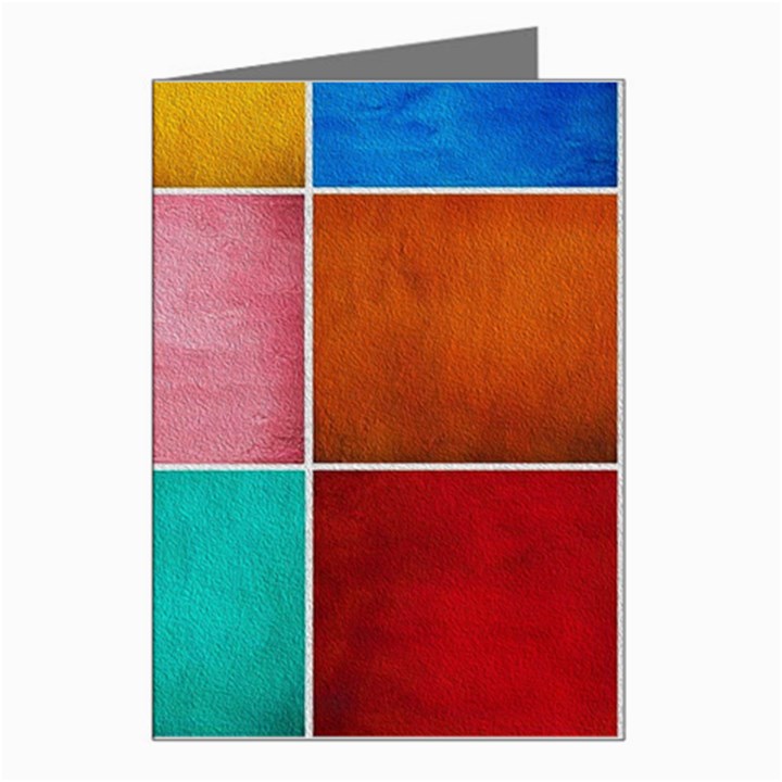 Colorful Squares, Abstract, Art, Background Greeting Card