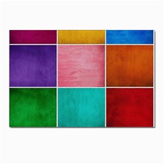 Colorful Squares, Abstract, Art, Background Postcards 5  X 7  (pkg Of 10) by nateshop