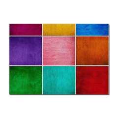 Colorful Squares, Abstract, Art, Background Sticker A4 (10 Pack)