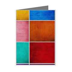 Colorful Squares, Abstract, Art, Background Mini Greeting Card by nateshop