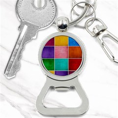 Colorful Squares, Abstract, Art, Background Bottle Opener Key Chain by nateshop