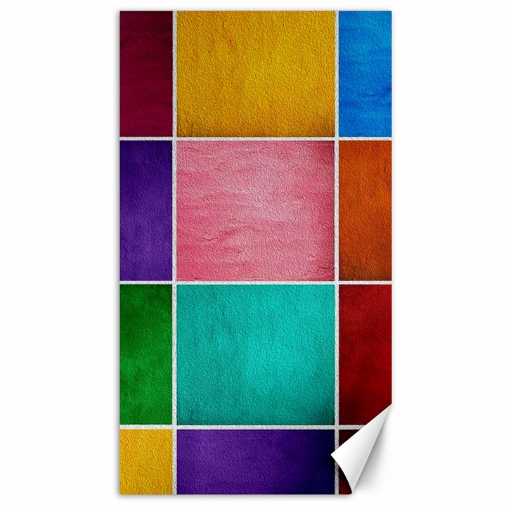 Colorful Squares, Abstract, Art, Background Canvas 40  x 72 