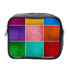 Colorful Squares, Abstract, Art, Background Mini Toiletries Bag (two Sides) by nateshop