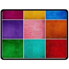 Colorful Squares, Abstract, Art, Background Fleece Blanket (large) by nateshop