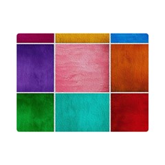 Colorful Squares, Abstract, Art, Background Premium Plush Fleece Blanket (mini) by nateshop