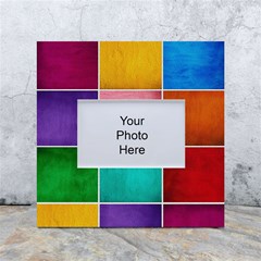 Colorful Squares, Abstract, Art, Background White Box Photo Frame 4  X 6  by nateshop