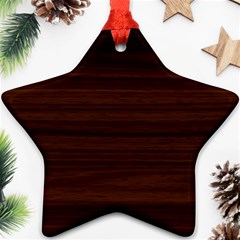 Dark Brown Wood Texture, Cherry Wood Texture, Wooden Ornament (star) by nateshop