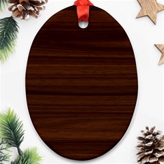 Dark Brown Wood Texture, Cherry Wood Texture, Wooden Ornament (oval) by nateshop